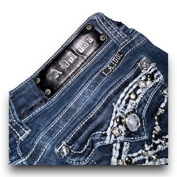 L.A. Idol embellished bootcut jeans Sz. 5 - Picture 5 of 9